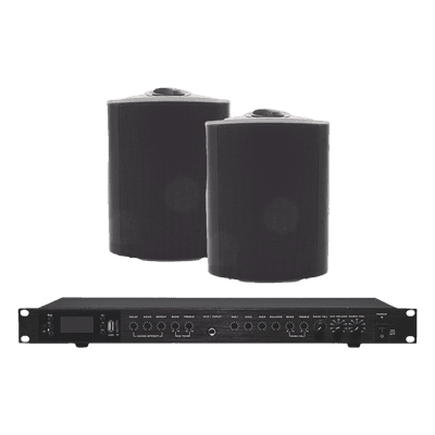 Amplificador de Audio / 2 x 60W / Baja Impedancia 4-8Ω / Bluetooth USB SD FM / 3 Entradas Micrófono / Efectos Delay Echo Repeat / 2 Bocinas Exterior 5.25' EP2060W/2WSB EPCOM PROAUDIO