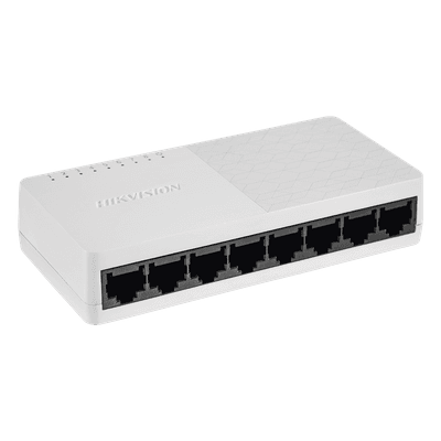 Switch Gigabit de Escritorio / 8 Puertos 10/100/1000 Mbps / Diseño Compacto / Operación Silenciosa / Fuente de Alimentación Incluida DS-3E0508D-O HIKVISION