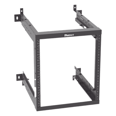 Rack de Montaje en Pared / 19in / Profundidad Ajustable 18-21.5-25in / 12 UR / Rieles Roscados #12-24 Numerados / Acero con Recubrimiento en Polvo AWMR12 PANDUIT
