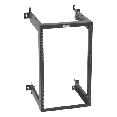 Rack de Montaje en Pared / 19 Pulgadas / 18 UR / Profundidad Ajustable 18/21.5/25 Pulgadas / Rieles Roscados #12-24 Numerados / Acero con Recubrimiento en Polvo AWMR18 PANDUIT