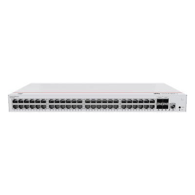 Switch Capa 3 Administrable / 48 Puertos Gigabit PoE / 4 SFP Uplink / 104 Gbps / PoE Perpetuo 380W / iStack