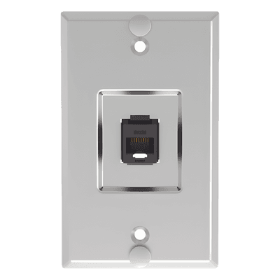 Placa de Pared Vertical / 1 Puerto Keystone / Jack Cat6 / 110 Impacto / Acero Inoxidable / 2.74 x 4.50 in KWPK6 PANDUIT
