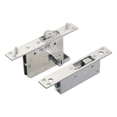 Cerradura Eléctrica para Puertas Corredizas / Tipo Gancho / Llave Bilateral / 12 VCC / 200 mA / Fuerza de Sujeción 400 kg / IP65