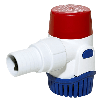Bomba sumergible de achique / 1100 GPH / 12 VCD / Ejes de acero inoxidable / 3.35 m³/h 27DA RULE