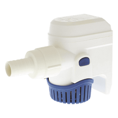 Bomba Sumergible de Achique / 1100 GPH / 12V DC / Altura de Descarga 3 m (9.8 ft) / Sensor de Nivel Integrado / Conexiones 25 mm y 29 mm RM1100B RULE