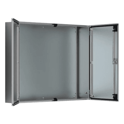 Gabinete de Doble Puerta / 1200 x 1200 x 400 mm / Acero Inoxidable Cepillado / IP55 / NEMA 12 / IK10 ADR1201240 HOFFMAN