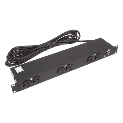 PDU Básico de Rack / 6 Salidas NEMA 5-15R / Entrada NEMA 5-15P / 19 in / 1UR / 15 A / 120 Vca DP1N190615 HOFFMAN