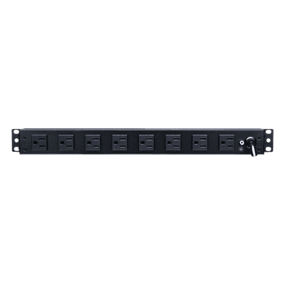 PDU de Montaje en Rack / 10 Salidas NEMA 5-15R / 15 A / 120 Vca / 1UR / 19 in / Protección Contra Sobretensiones DP1N191015S HOFFMAN