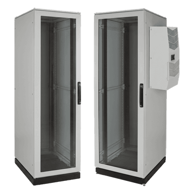 Gabinete de Telecomunicaciones / 700 mm Ancho (2.3 ft) / 800 mm Profundidad (2.6 ft) / 42 UR / NEMA 12 / Compatible Aire Acondicionado G28 / Gris Claro PDCP2078GAC HOFFMAN