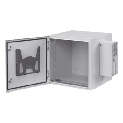 Gabinete Industrial de 19 UR / Acero Calibre 14 / NEMA 4/12 e IP66 / Aire Acondicionado 800 BTU/hr / Montaje en Pared / 36 x 24 x 24 pulgadas PTRS362424G4A HOFFMAN