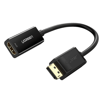 Convertidor DisplayPort a HDMI / 4K@30Hz / HDR / 3D / Cable 25 cm (0.82 ft) / Conectores Dorados / Chip IC Avanzado