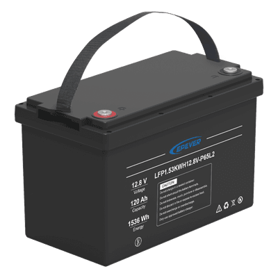 Batería LiFePO4 Ciclo Profundo / 12.8 Vcc / 120 Ah / 1.53 kWh / IP65 / 4000 Ciclos / Serie-Paralelo hasta 4 Unidades LFP120EP12.8 EPEVER