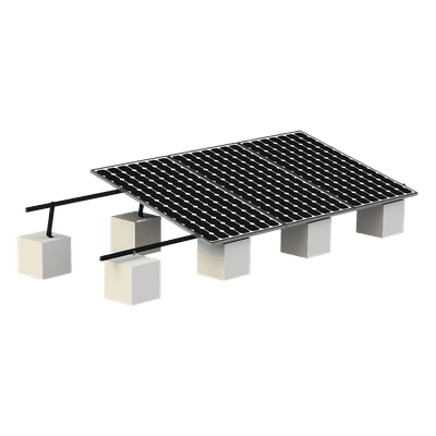 Montaje para Panel Solar / Riel 8 de 5400mm (17.7 pies) / Módulos 30-35mm / Inclinación 20°-45° / Velocidad Viento 136km/h / Anodizado Negro VEKTOR8BLK EPCOM POWERLINE