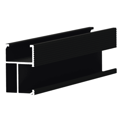 Riel de Montaje Fotovoltaico / Aluminio Anodizado Negro / Longitud 2700 mm (8.9 ft) / Estructura Modular / Resistente a Clima Extremo EPL-SR8-2700BLK EPCOM POWERLINE