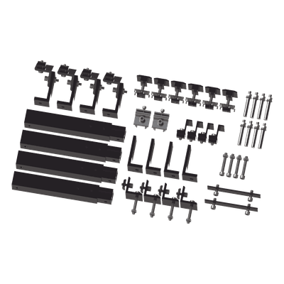 Sistema de Montaje para Paneles Solares / Arreglo 1x4 / Aluminio Anodizado / Inclinación Ajustable 20-45° / Resistencia Viento 136 km/h EPL-AMO011X4-STBLK EPCOM POWERLINE