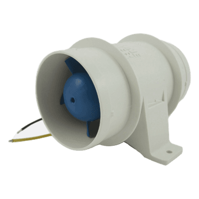Soplador de aire / 3 pulg (76 mm) / 135 CFM / 13.6 VCC / 2.9 A / Cuerpo niquelado anticorrosión 140B RULE