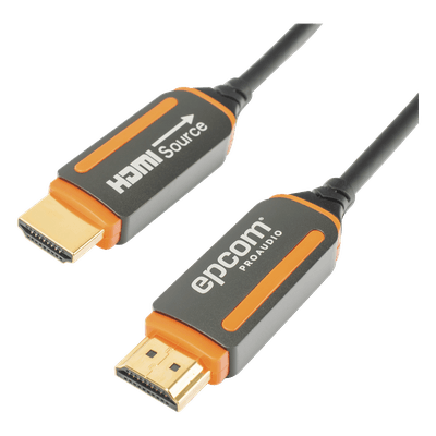 Cable HDMI de Fibra Óptica / 30m (98.43 pies) / 4K@60Hz / 18Gbps / HDCP 2.2 / Versión 2.0 / Resistente EMI/RFI