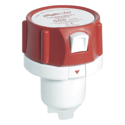 Bomba de reemplazo / 500 GPH (1893 LPH) / 12V DC / 2.5A fusible / 1.1 pies cúbicos por hora 45DR RULE