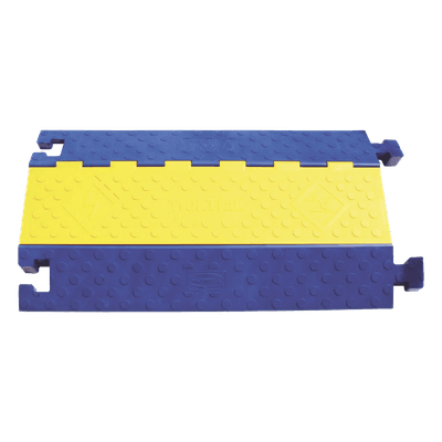 Cubrecables de Suelo / 3 Canales / 3 ft x 20 in x 3.05 in / Azul y Amarillo / Alta Visibilidad HUB-HBLTT-3B HUBBELL