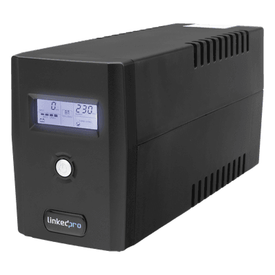 UPS 800VA/480 W Pantalla LCD / Línea Interactiva 120Vca / 6 tomas 5-15R (4 Respaldadas) / Regulación de Voltaje / Protección RJ45 LP800LCD LINKEDPRO BY EPCOM