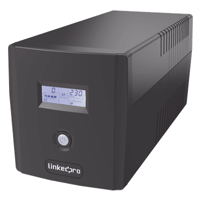 UPS 600VA/360 W Pantalla LCD / Línea Interactiva 120Vca / 6 tomas 5-15R (4 Respaldadas) / Regulación de Voltaje / Protección RJ45 LP600LCD LINKEDPRO BY EPCOM