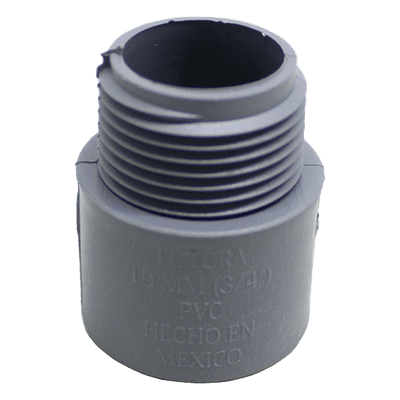 Conector para Conduit Cédula 40 / 1/2" / PVC Sin Plastificante / Unión Cementada / UL 651 / 60°C / Subterráneo e Intemperie