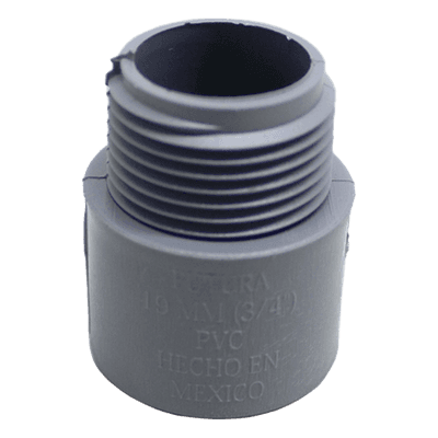Conector Conduit Cédula 40 / PVC 1 1/2" / Unión Cementar con Sello Hermético / UL 651 / NMX-E-031 / Uso Subterráneo y en Concreto
