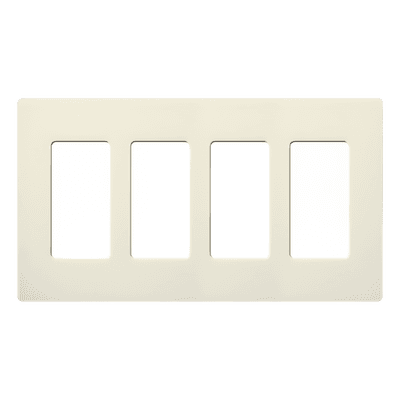 Placa de Pared Screwless / 4 Espacios / Acabado Satinado / Compatible con Dimmers y Switches Lutron SC4BI LUTRON ELECTRONICS
