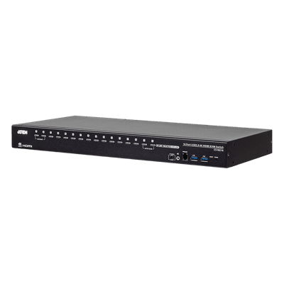 Switch KVM / 16 Puertos HDMI / 4K UHD 60Hz / USB 3.0 / Conexión en Cascada / Rack 1U CS18216 ATEN