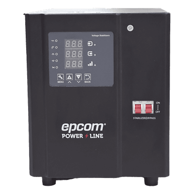 Regulador de Voltaje Industrial Monofásico / 3 kVA / 3 kW / Entrada 96-144 Vca / Salida 117.6-122.4 Vca / Estabilización ±2% / Eficiencia 98%