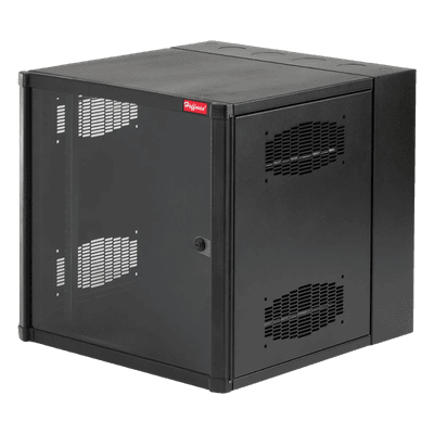 Gabinete de Pared 19in / 12 UR / 600x762 mm / Puerta con Ventana / Carga 113.4 kg / Negro EWMW242430 HOFFMAN