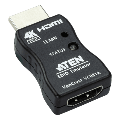 Emulador EDID HDMI / 4K UHD 3840x2160@60Hz 4:4:4 / Almacenamiento EDID / Interruptor de Aprendizaje / Diseño Compacto VC081A ATEN