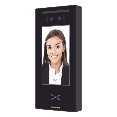 Frente de Calle IP / Pantalla Táctil IPS 5" / Doble Cámara 2 Megapixel / Reconocimiento Facial / Bluetooth y NFC / IP65 E16C AKUVOX
