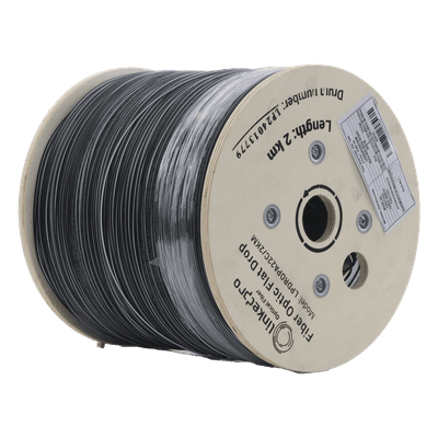 Carrete Fibra Óptica Drop / 2 km / G.657A2 / Bifibra Plana / LSZH / Dieléctrica / 2 Hilos / 6562 pies LPDROPA22C/2KM LINKEDPRO BY EPCOM