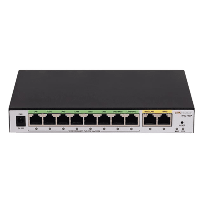Router PoE+ / 8 Puertos Gigabit / 2 Puertos WAN / 1000 Mbps Throughput / Balanceo de Carga 3 ISP / 200 Clientes