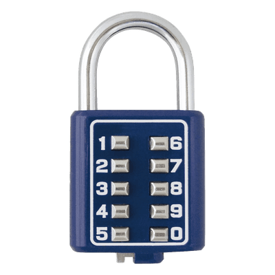 Candado Digital de Combinación / No Requiere Llave / Cuerpo 35 mm y 40 mm / Gancho de Acero Cromado / 4-5 Dígitos / Color Azul MX7686 PHILLIPS-ASSA ABLOY