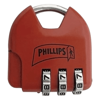 Candado de Combinación Ajustable / Cuerpo Metálico / Protección Básica / Uso en Interiores Secos MX2325 PHILLIPS-ASSA ABLOY