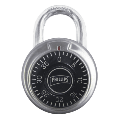 Candado de Combinación / 50 mm (1.97') / 3 Discos / Dial 40 Divisiones / Acero Inoxidable / Sin Llave MX2244 PHILLIPS-ASSA ABLOY