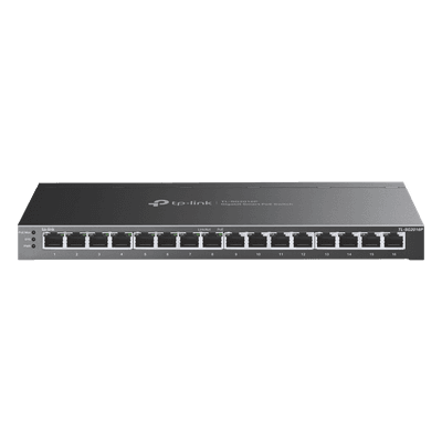 Switch Administrable / 16 Puertos Gigabit / 8 Puertos PoE 802.3af/at / 120W / Sin Ventilador / 32 Gbps / Omada SDN TL-SG2016P TP-LINK