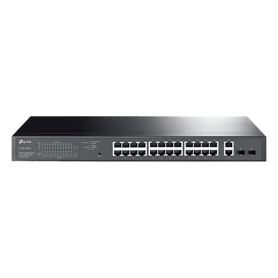 Switch PoE Administrable / 26 Puertos RJ45 Gigabit / 2 Puertos SFP / 24 Puertos PoE 802.3af/at / 250W PoE / 56 Gbps / 41.7 Mpps TL-SG1428PE TP-LINK
