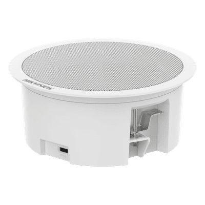 Altavoz IP de Techo / 3 Watts / PoE+ / Bluetooth / Alarma 2 Entradas / Audio 3.5 mm / Memoria 4 GB