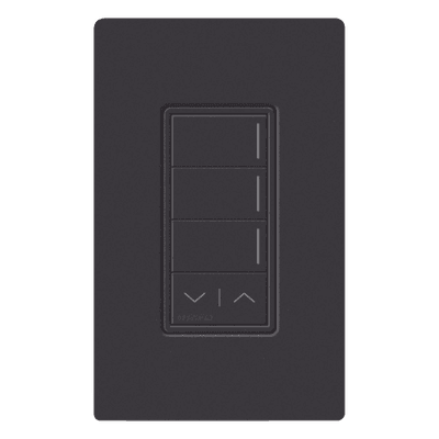 Botonera de Pared Inteligente / 3 Botones de Escena / Barra Subir-Bajar / Retroiluminada / RF Clear Connect Type X / 120-277 V / Acabado Midnight