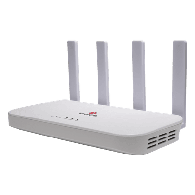 ONU XGSPON / Wi-Fi 6 / 1 Puerto RJ45 2.5 Gbps / 3 Puertos RJ45 1 Gbps / 1 FXS / 1 Puerto USB / 4 Antenas 5 dBi / 0.8 x 0.43 x 0.12 pies
