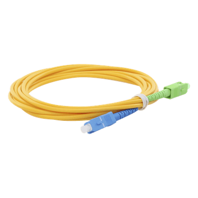 Jumper de Fibra Óptica Monomodo / SC/UPC-SC/APC / Simplex / 3 m (9.84 pies) / 3 mm / PVC Amarillo LPSM3SCUSCAS3 LINKEDPRO BY EPCOM