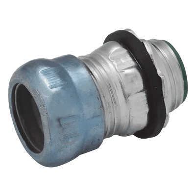 Conector de Compresión / Acero Galvanizado / 1 1/2 in / Impermeable / Pared Delgada HUB-2916RT HUBBELL