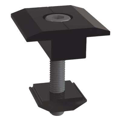 Sujetador Intermedio 30 mm para montaje de paneles solares en riel 5 Y 8 con anodizado negro EPLMCN230B EPCOM POWERLINE