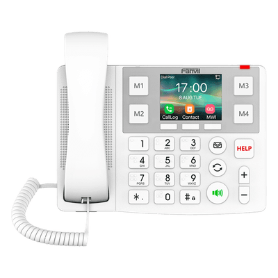Teléfono IP / Pantalla 3.5 Pulgadas / Wi-Fi Dual Band / Botones Braille / Bluetooth 4.2 / PoE / 2 Líneas SIP X305 FANVIL