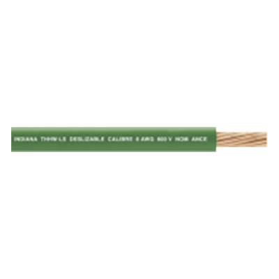 Cable Eléctrico / 6 AWG / 1 Conductor / Cobre / THW-LS / 19 Hilos / Verde / 300 m / 984 pies SLY-291-GRN/300 INDIANA