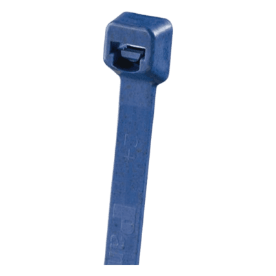 Cincho detectable / 8.0' (203mm) largo / 0.13' (3.4mm) ancho / Polipropileno metal detectable / 18lb / Azul oscuro / 100 piezas PLT2I-C186 PANDUIT