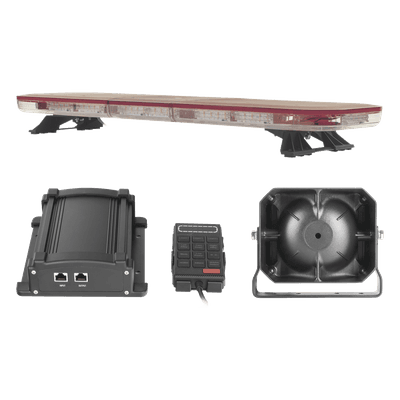 Kit de Señalización de Emergencia / Barra LED 88 Ultra Brillantes / Sirena 100W 7 Tonos / Bocina 100W / Controlador Avanzado / 118 cm (46.5 in) de Longitud
